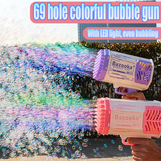 Bubble Gun Rocket 69 Holes Automatic Blower