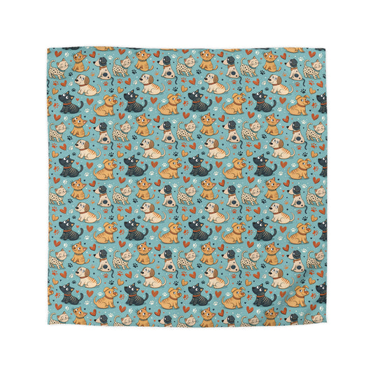 Paws & Whiskers Microfiber Duvet Cover