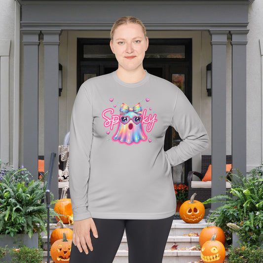 Spooky Pastel Ghost Adult Long Sleeve Tee