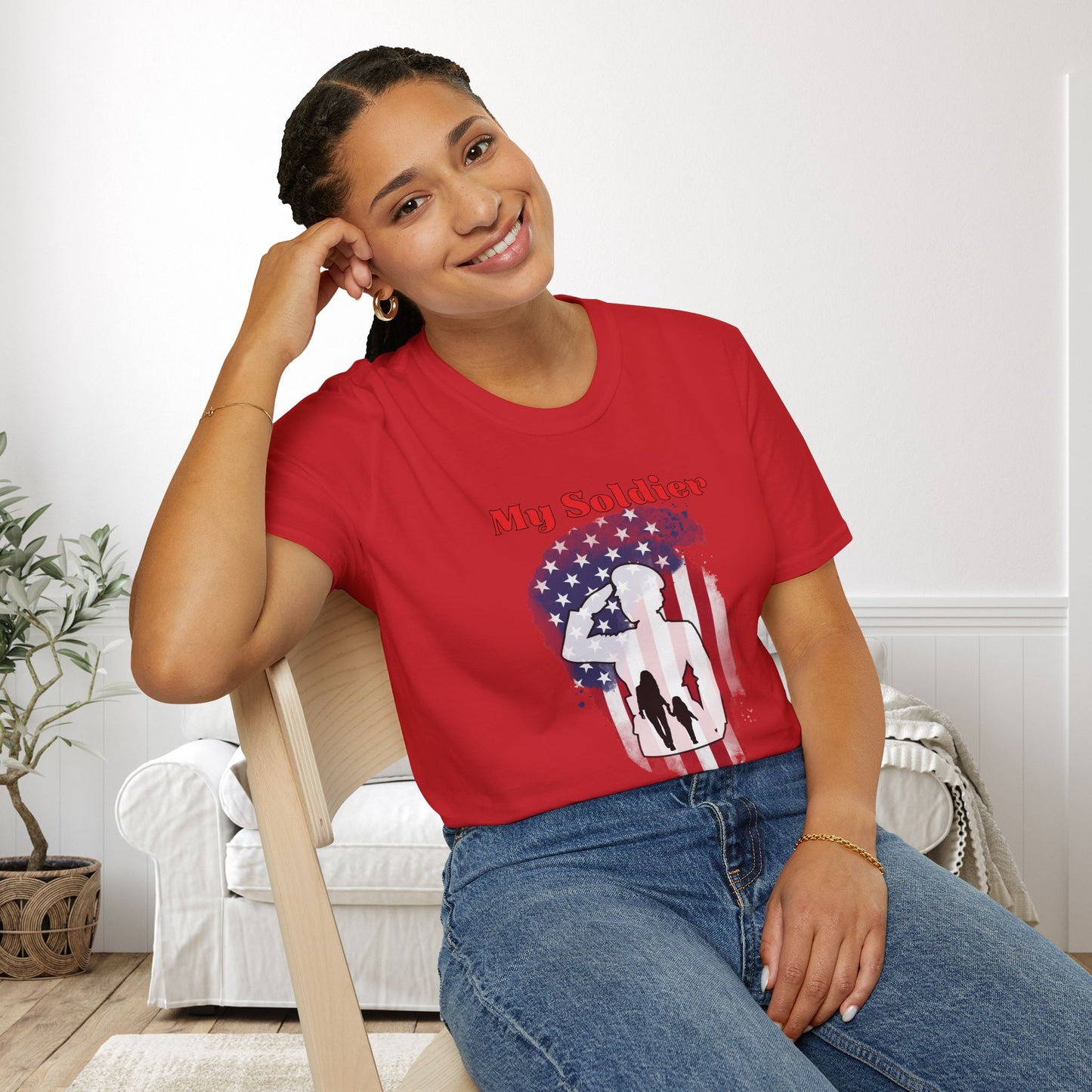 My Soldier My Daughter (Mom) Adult T-shirt
