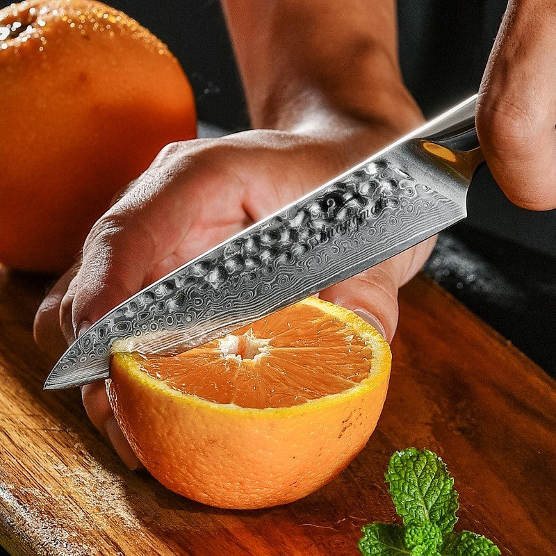 Hammered Stainless Steel Chef Knife Set