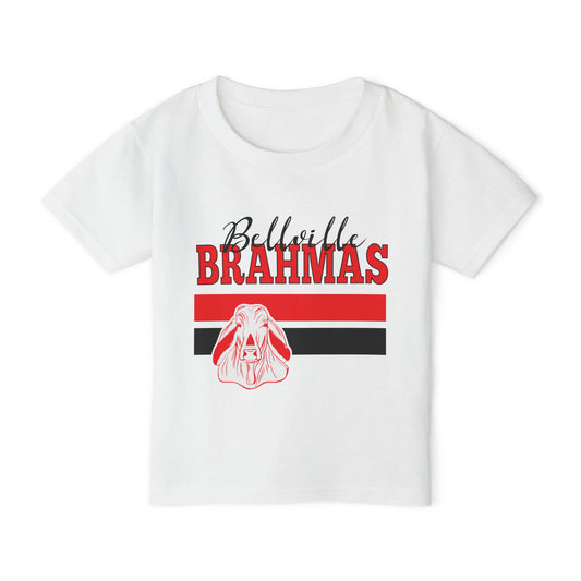 Ballville Brahmas w/Mascot & Stripes Heavy Cotton™ Toddler T-shirt
