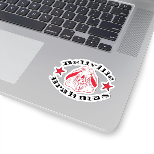 Bellville Brahmas Classic, Black Kiss-Cut Decal