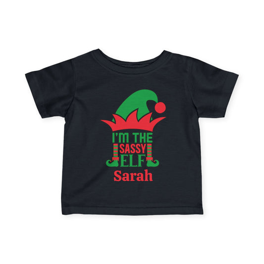 I'm The Sassy Elf Personalized Infant Soft T-Shirt