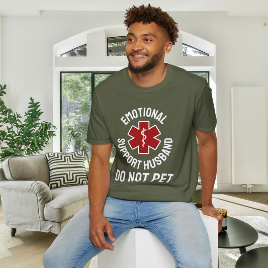 Emotional Support Husband Do Not Pet Adult T-shirt
