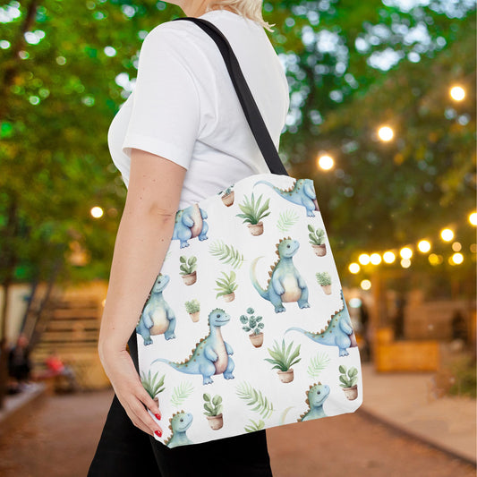 Adorable Dinosaurs Canvas Tote Bag