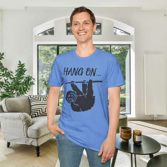 Hang On (Sloth) Adult T-shirt