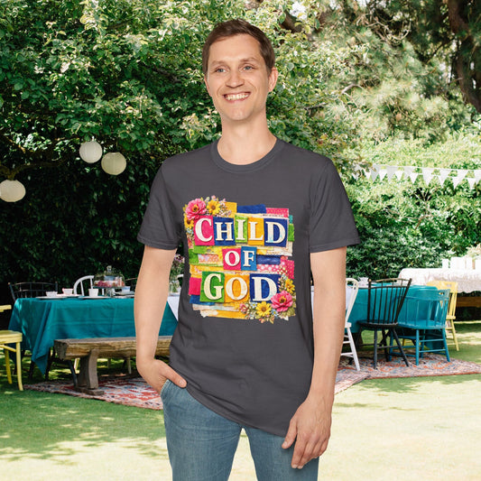 Child of God (Lace Collage) Adult T-shirt