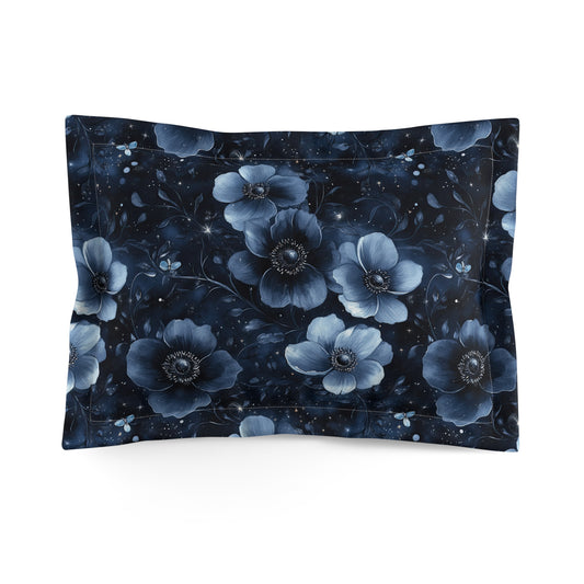 Midnight Blossoms Microfiber Pillow Sham