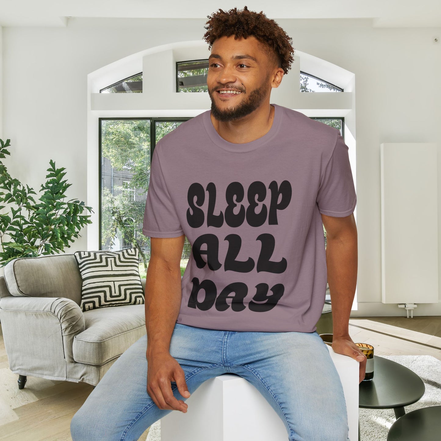 Sleep All Day Adult T-shirt