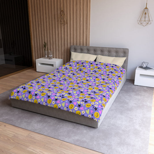 Happy Little Things Microfiber Duvet Cover