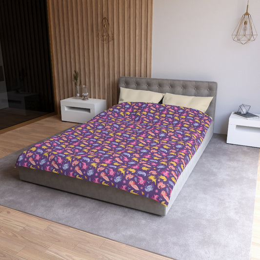 Axolotl Adventures Microfiber Duvet Cover
