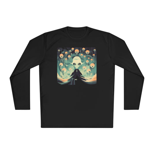 Creepy Ghost 10 Adult Long Sleeve Tee