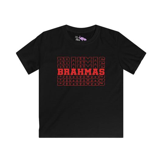 Brahmas (Stacked) Youth Softstyle Tee