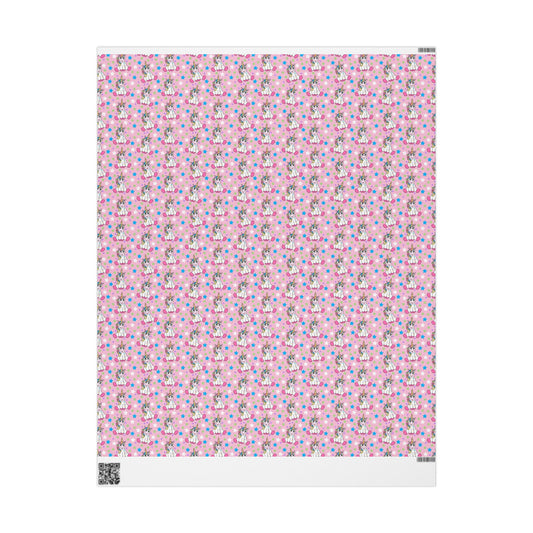 Unicorns on Pink Wrapping Paper