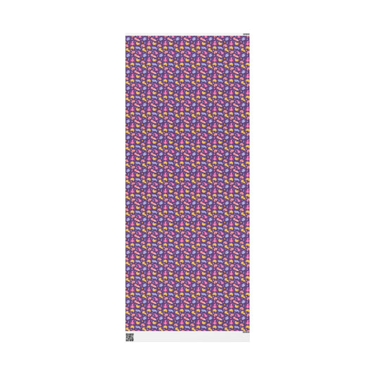 Purple Axolotl Parade Wrapping Paper