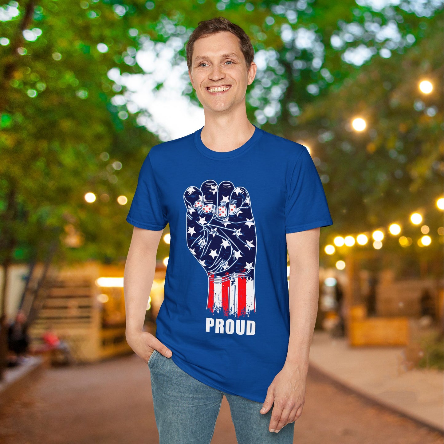 American Proud (Fist) Adult T-shirt