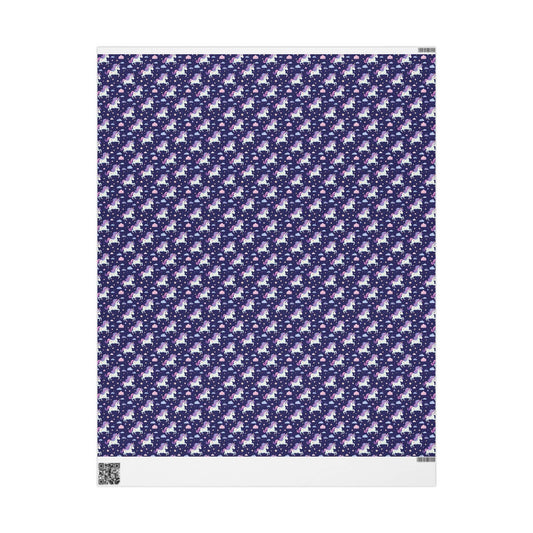 Starlight Unicorn Parade Wrapping Paper