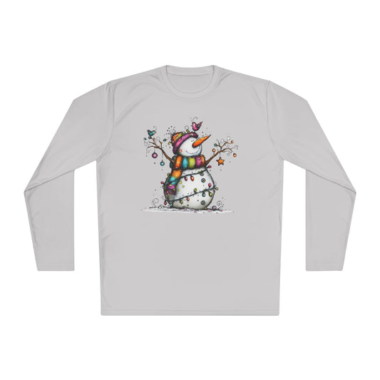 The Snowman Who Loved Butterflies Adult Long Sleeve Tee