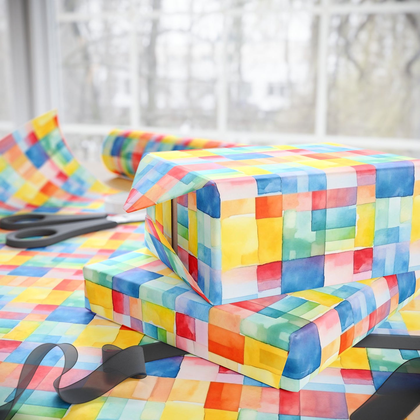 Mosaic Meadows Wrapping Paper