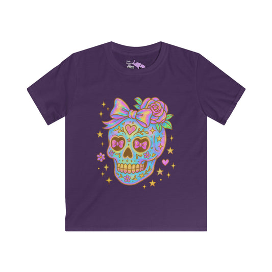 Neon Sugar Skull Youth Softstyle Tee