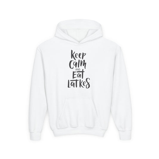 Keep Calm & Eat Latkes Youth Hoodie