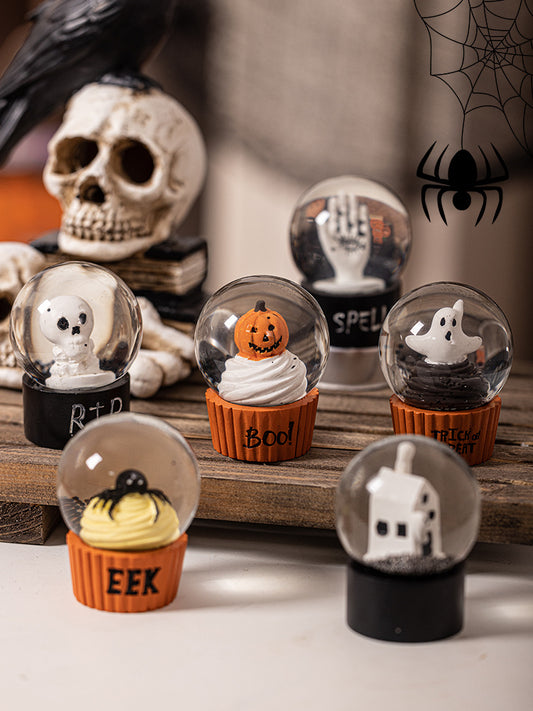 Spooky Halloween 6-Pack Mini Snow Globes