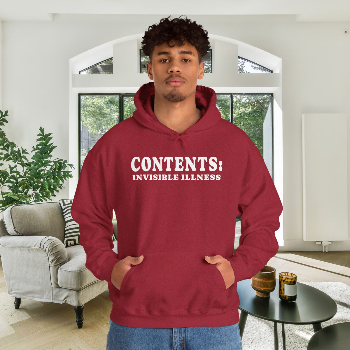 Contents: Invisible Illness Adult Heavy Blend™ Hoodie
