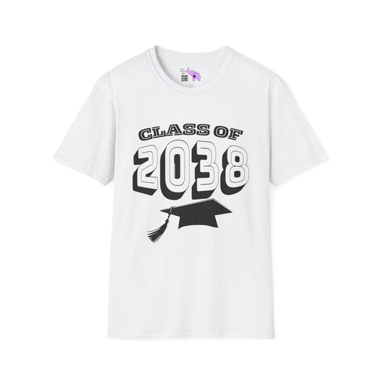 Class of 2038 Unisex Tshirt for 2025/26 Kindergarteners