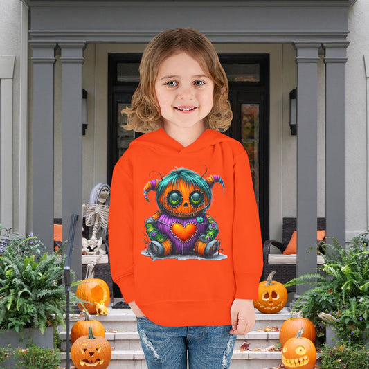 Patchwork Pumpkin Heart Toddler Hoodie