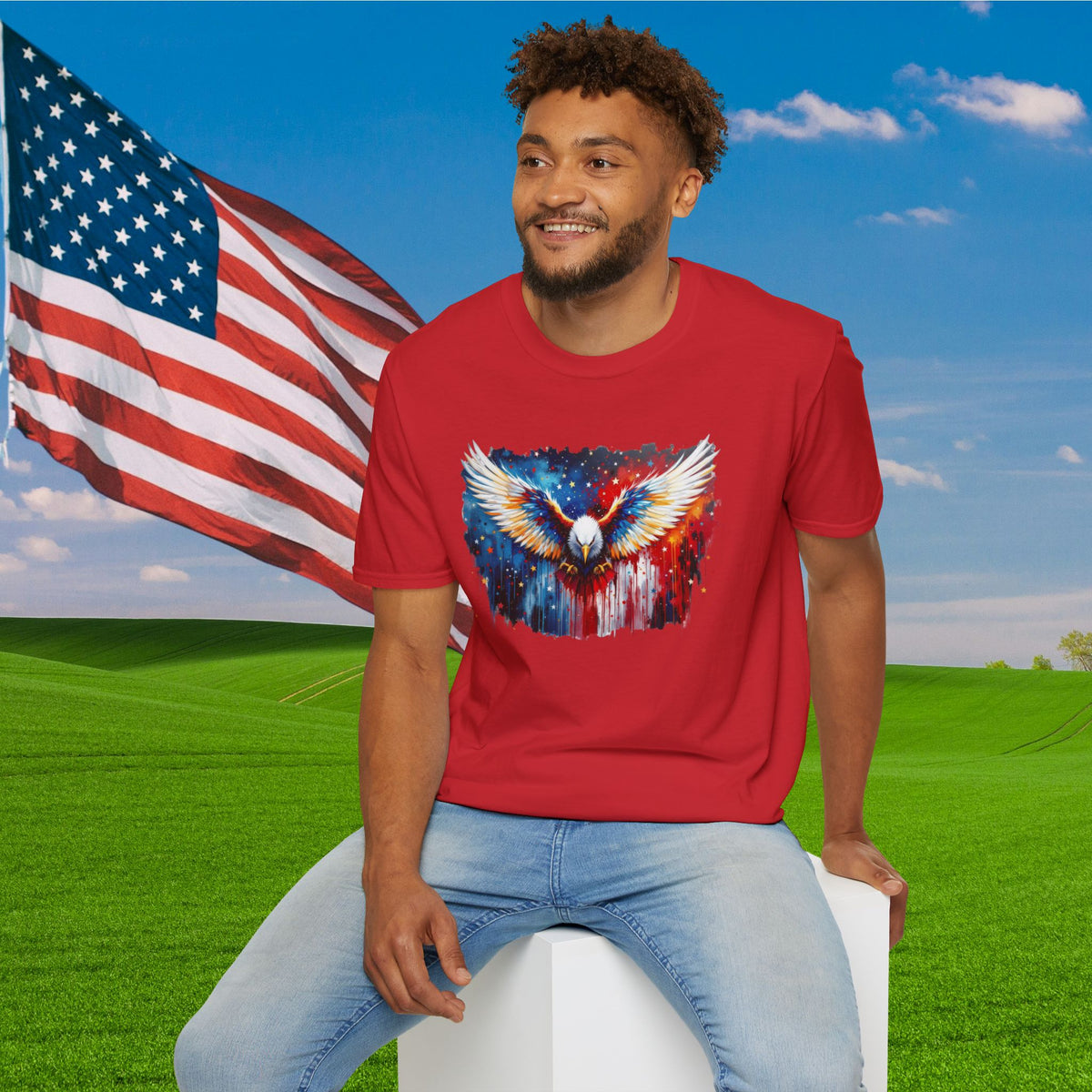 American Bald Eagle in Flight Adult T-shirt