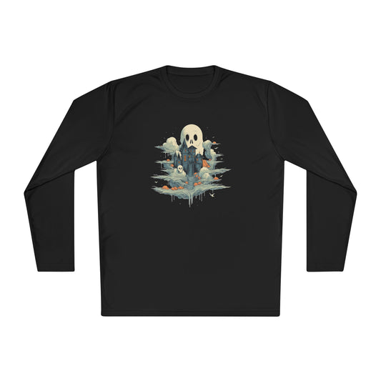 Creepy Ghost 14 Adult Long Sleeve Tee