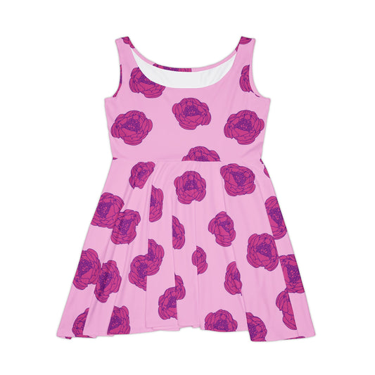 Rosy Dream Peonies Women's Skater Dress