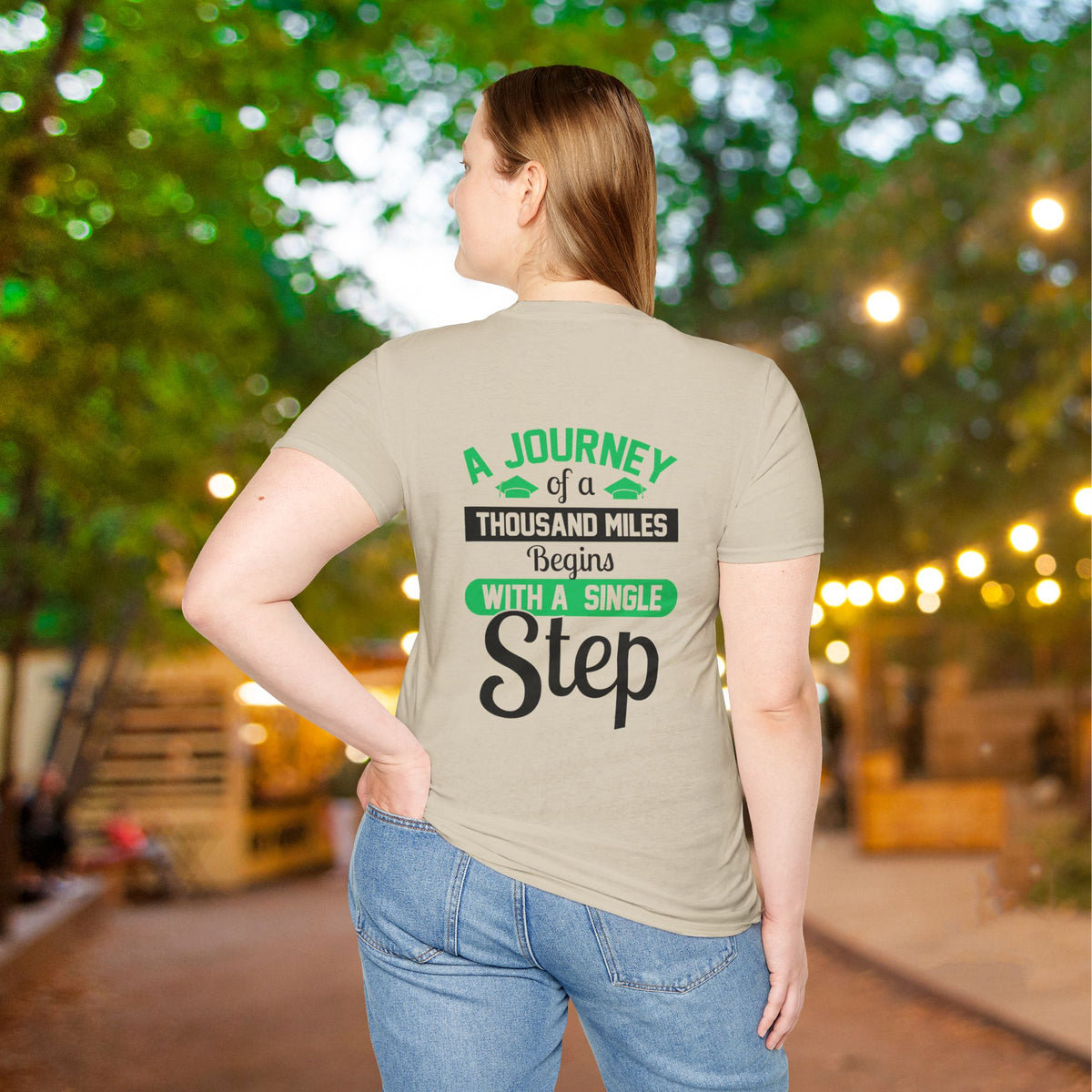 A Journey of A Thousand Miles Begins With A Single Step Adult Tshirt