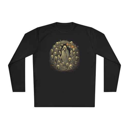 Creepy Ghost 14 Adult Long Sleeve Tee