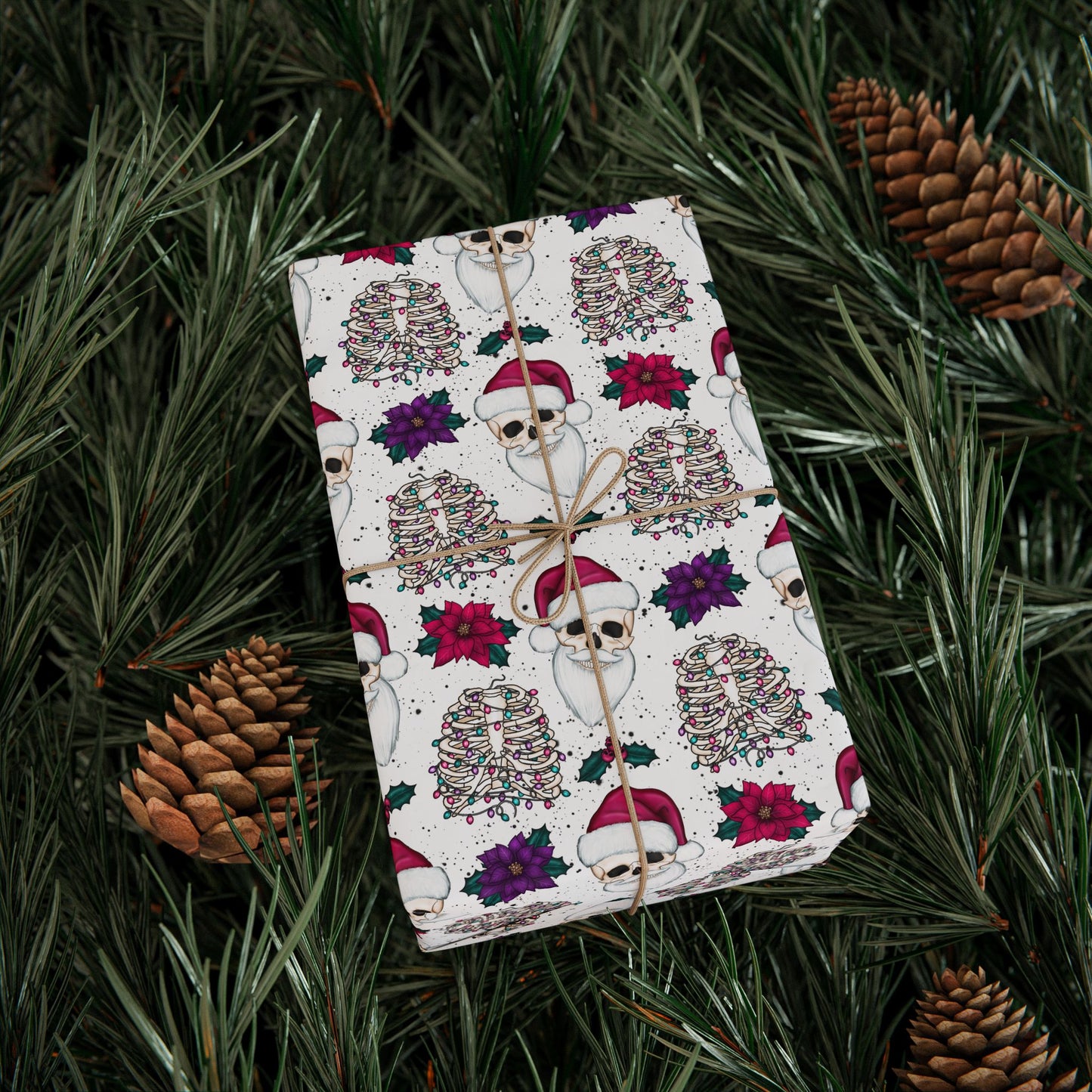Santa Skull Wrapping Paper
