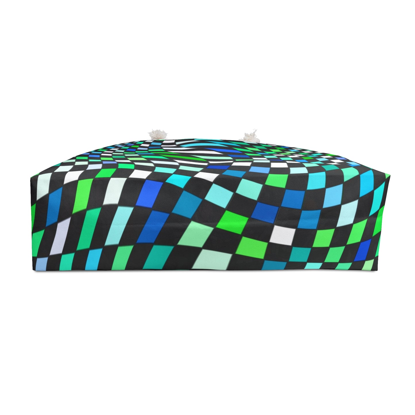 Warped Green Checkered Weekender Bag