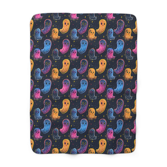 Neon Haunters Sherpa Fleece Blanket