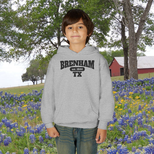 Brenham Tx Est. 1844 Youth Heavy Blend Hoodie