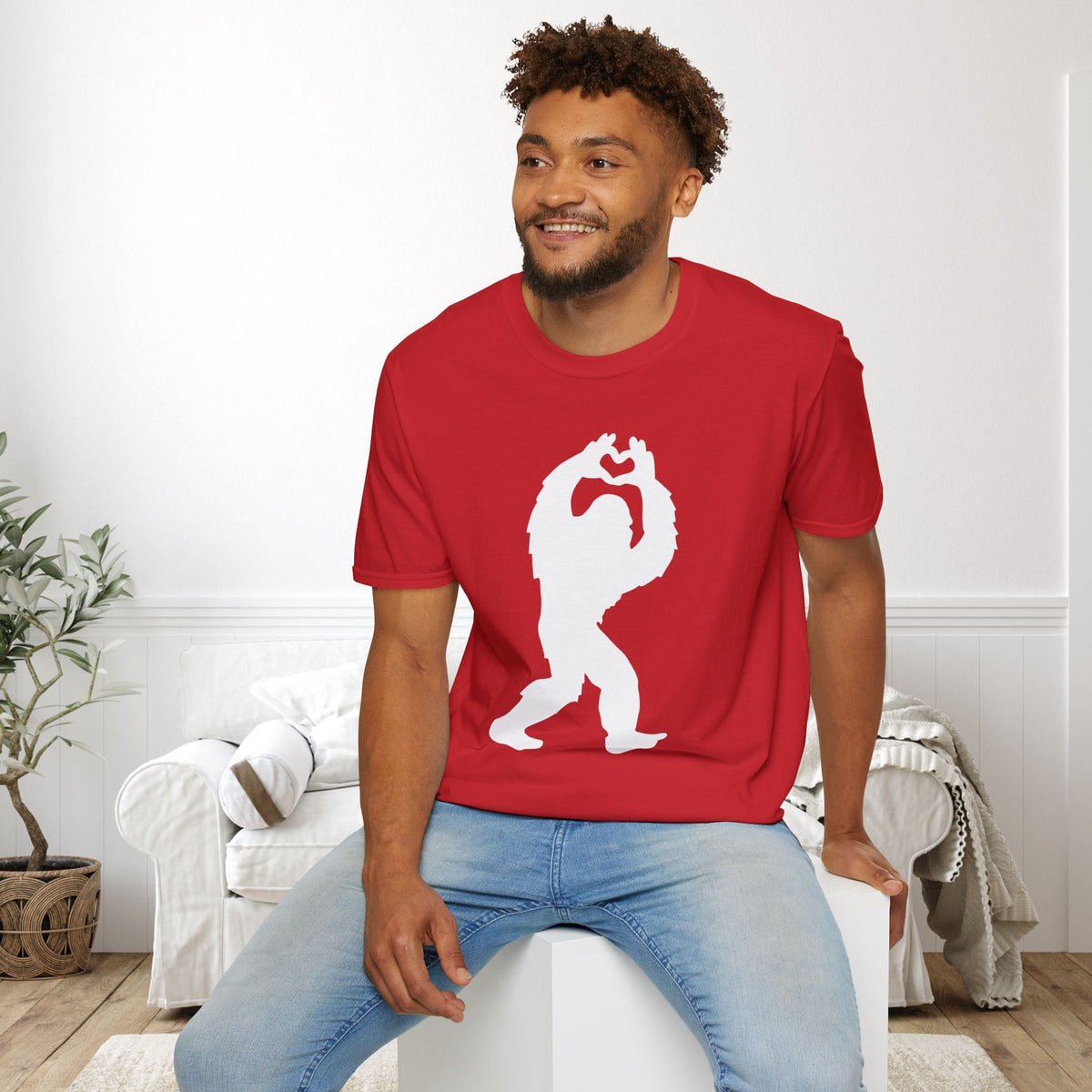 Bigfoot Loves You Adult T-shirt