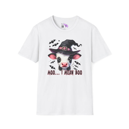 Moo...I Mean Boo Baby Cow Adult T-shirt