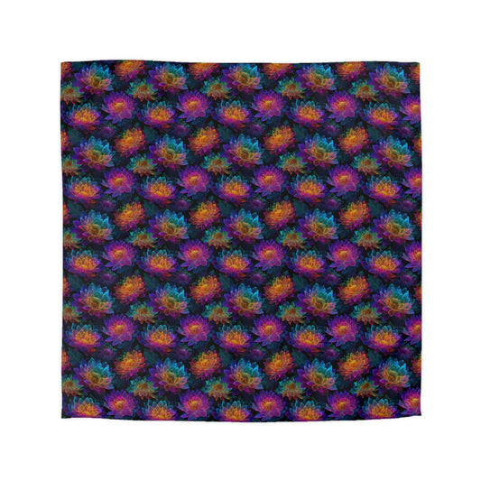 Luminous Lotus Microfiber Duvet Cover
