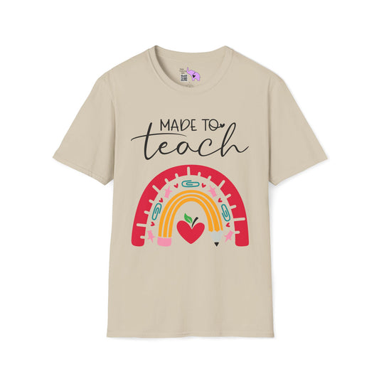 Made to Teach Rainbow Adult T-shirt