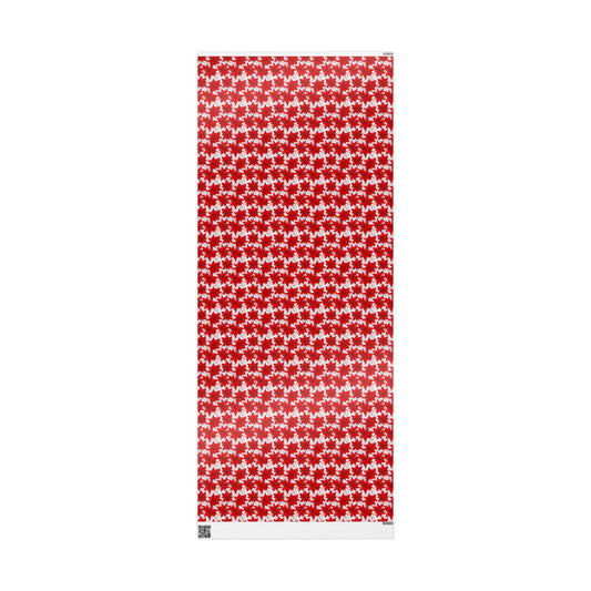 Crimson Poinsettia Sketch Wrapping Paper