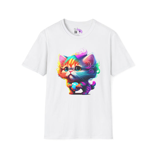 Cute Colorful Kitten Adult T-shirt