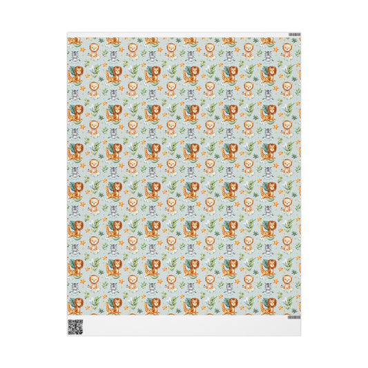 Cute Safari Animals Wrapping Paper