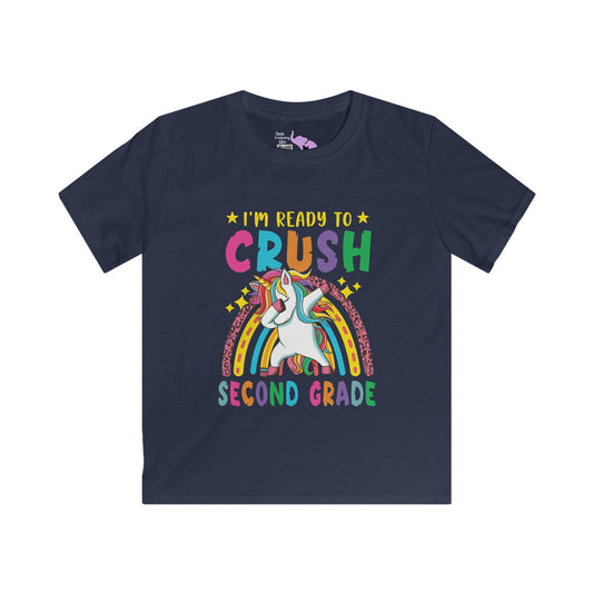 I'm Ready To Crush 2nd Grade Unicorn Youth Softstyle Tee