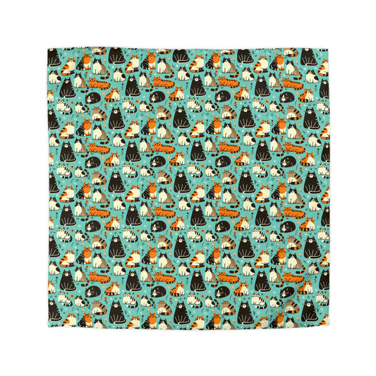 Whimsy Whiskers Microfiber Duvet Cover