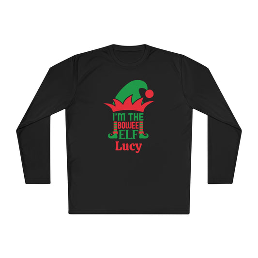 I'm The Boujee Elf Personalized Adult Long Sleeve Tee