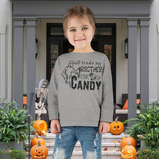 Will Trade My Brother For Candy Toddler Long Sleeve Tee